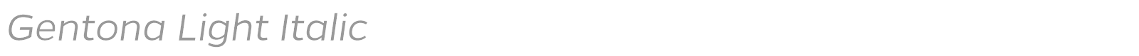 Gentona Light Italic font preview